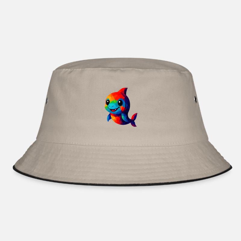 WPAP Polygon Kawaii Style Animals Bucket Hat