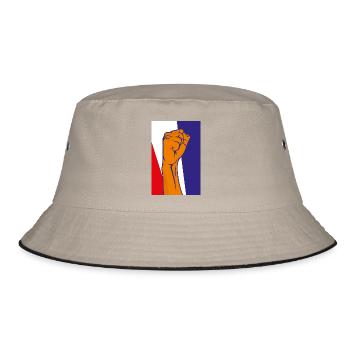 Kampfgeist Faust Illustration - Bucket Hat - Khaki/Schwarz - Vorne