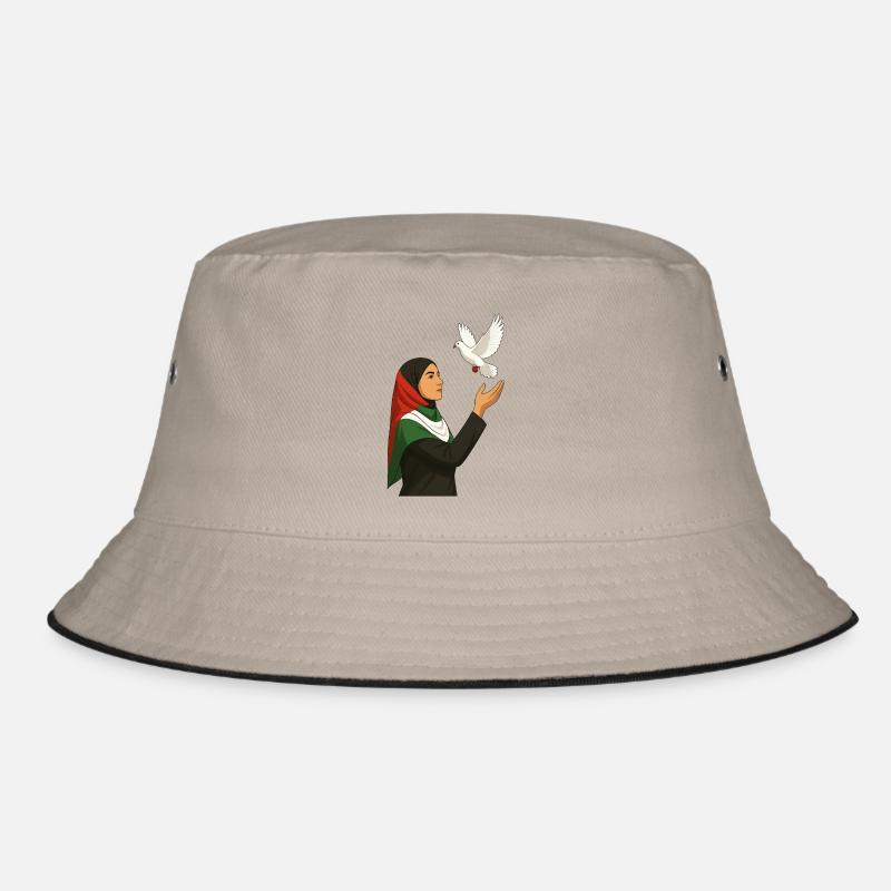 Colombe de la Paix en Palestine - Bob - kaki/noir