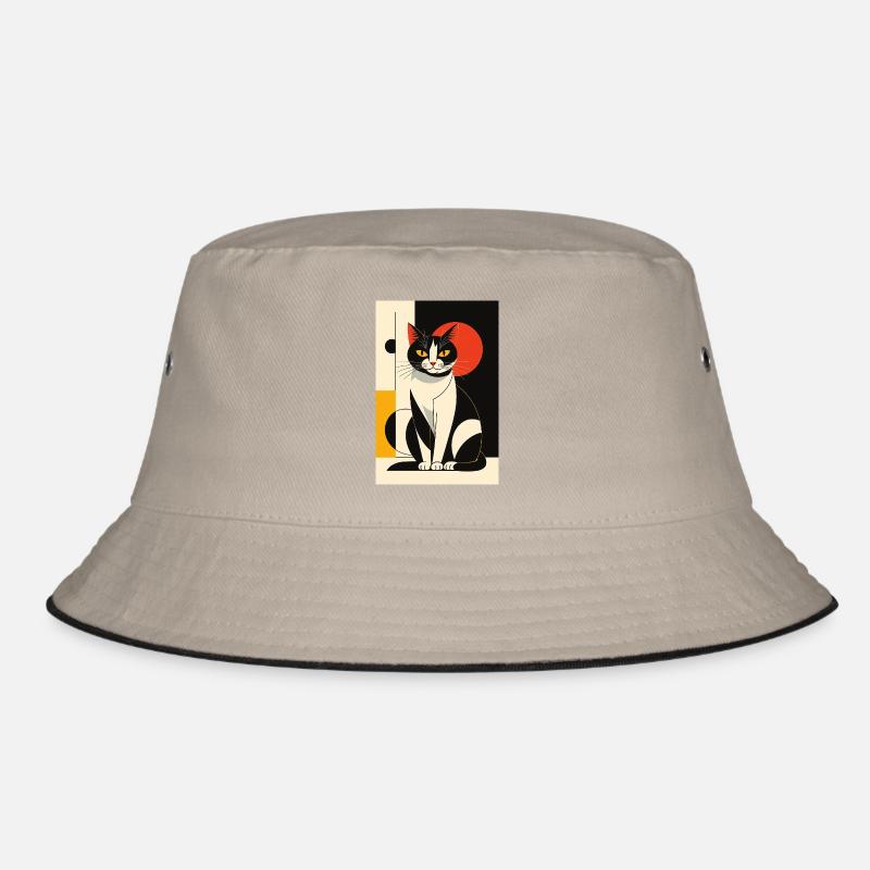 Avantgarde Katze R01 - Bucket Hat - Khaki/Schwarz