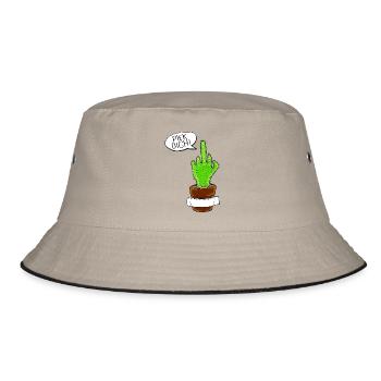 Graffiti - Bucket Hat - Khaki/Schwarz - Vorne