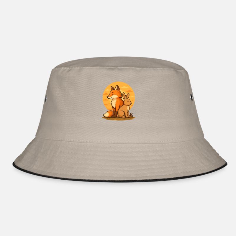 Fox and Rabbit Bucket Hat
