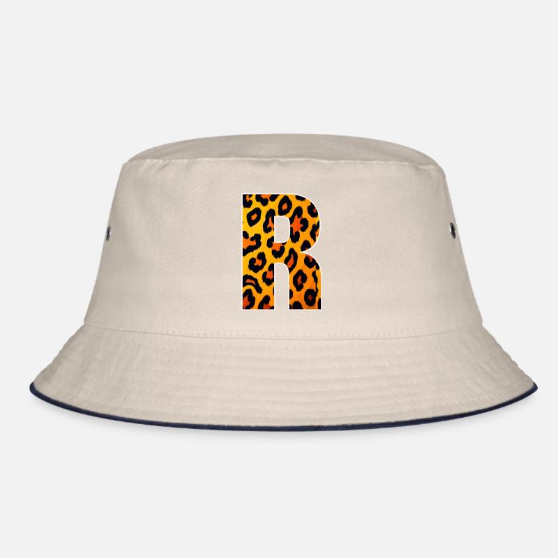 Leopard_Buchstabenmuster_-_R Bucket Hat