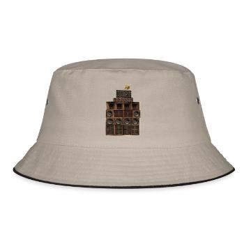 Reggae sound system - Bucket Hat - khaki/black - Front