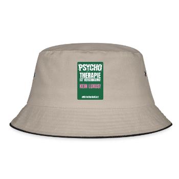 PSYCHO_06 - Bucket Hat - Khaki/Schwarz - Vorne