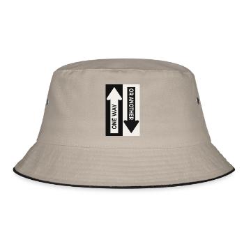 One Way Or Another Streetwear Arrow Design - Bucket Hat - khaki/black - Front