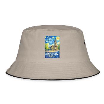 Bolton England Impression - Bucket Hat - Khaki/Schwarz - Vorne