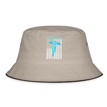 Altenheim Altenpflegerin Krankenpflegerin - Bucket Hat - Khaki/Schwarz - Vorne