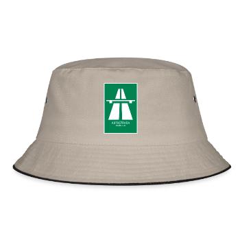 Autostrada Napoli A1 Vintage Poster - Bucket Hat - Khaki/Schwarz - Vorne