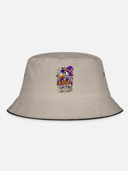 ⚫ Witch better have my Coffee - Bucket Hat - Khaki/Schwarz