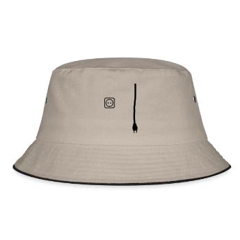 Connector and socket to put power on things - Bucket Hat - khaki/black - Front