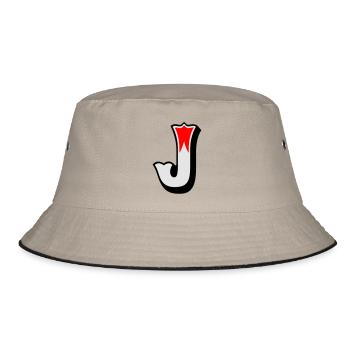 Buchstabe - J - Bucket Hat - khaki/black - Front