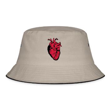 herz - Bucket Hat - khaki/black - Front