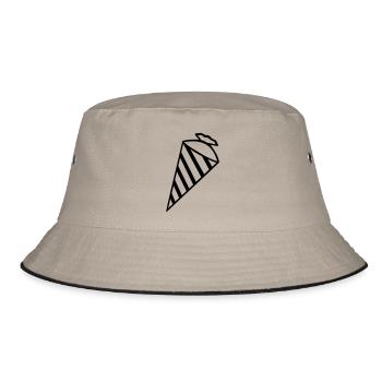 Sugar cone - school cone - Bucket Hat - khaki/black - Front
