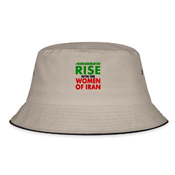 Rise with the women of iran - Bucket Hat - khaki/black - Front