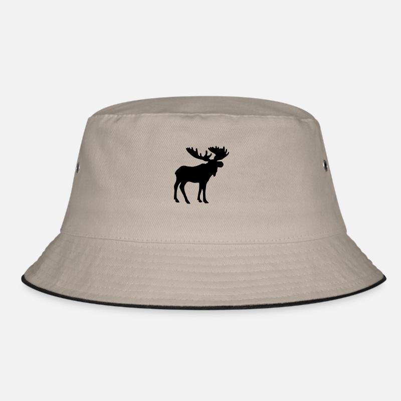 Elch - Bucket Hat - Khaki/Schwarz
