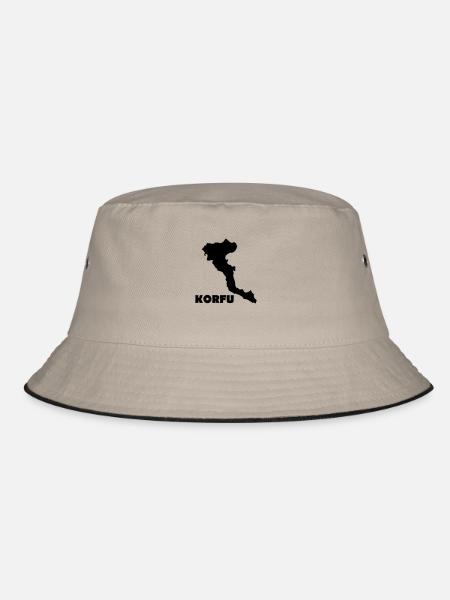 korfu - Bucket Hat - Khaki/Schwarz - Vorne