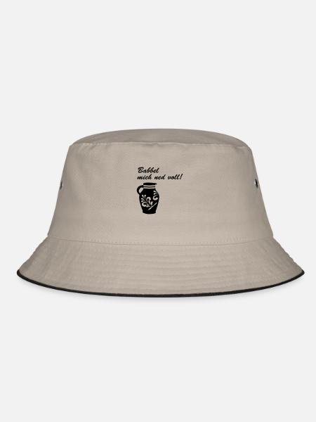 Bembel Babbel mich ned - Bucket Hat - Khaki/Schwarz - Vorne