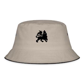 jah lion of judah - Bucket Hat - khaki/black - Front