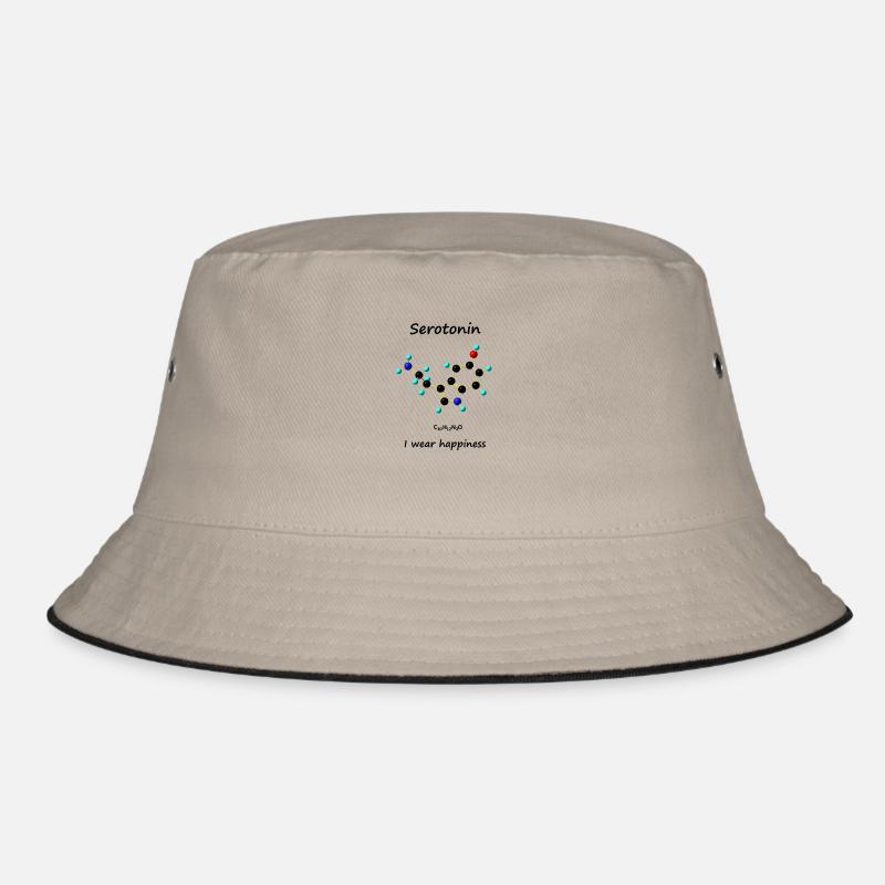 Serotonin - Bucket Hat - Khaki/Schwarz