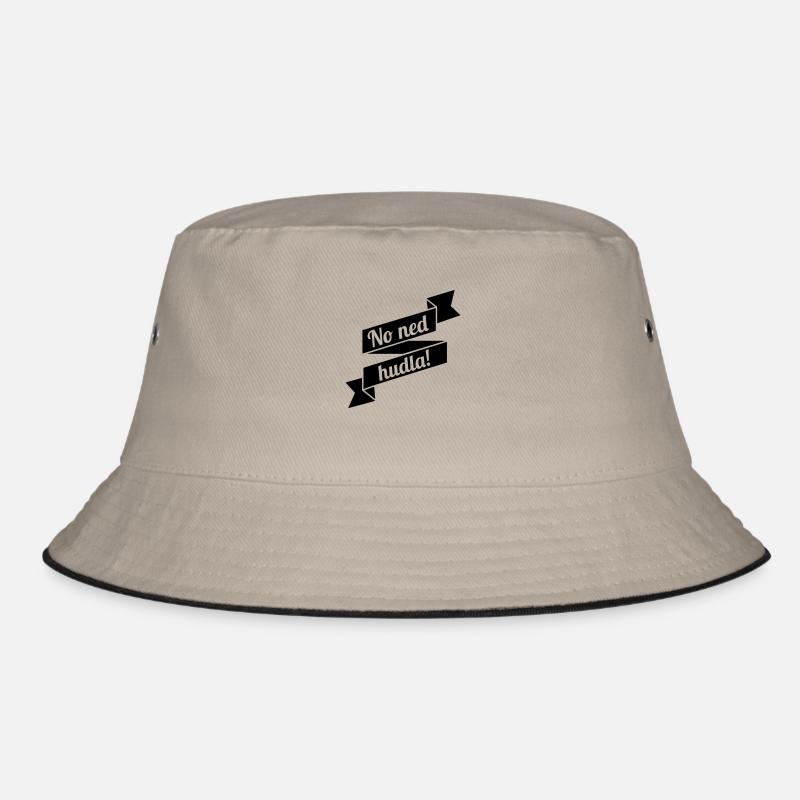 No ned hudla! - Bucket Hat - Khaki/Schwarz