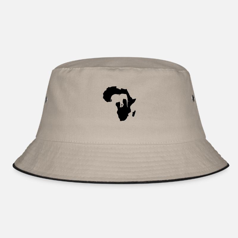 Afrika Elefant - Bucket Hat - Khaki/Schwarz