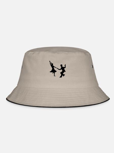 Boogie_02 - Bucket Hat - Khaki/Schwarz - Vorne