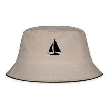 Sailboat eu - Bucket Hat - khaki/black - Front