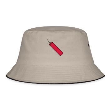 stop rod tnt dynamite explode explosion - Bucket Hat - khaki/black - Front
