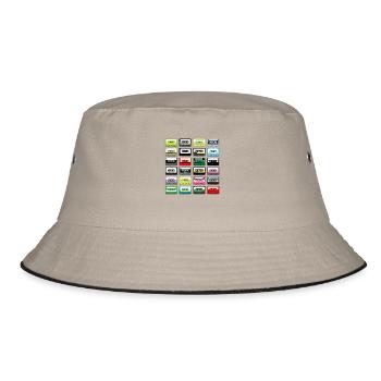 K7 artichok vintage - Bucket Hat - Khaki/Schwarz - Vorne