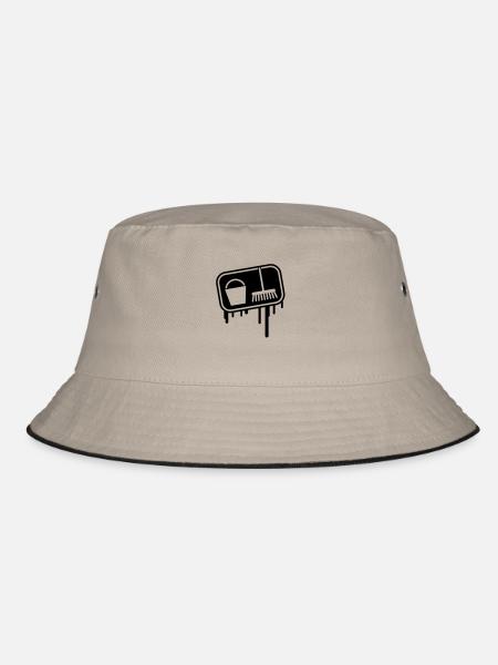 putzen_grunge_icon_1 - Bucket Hat - khaki/black - Front