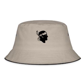 Quattro Mori - Bucket Hat - Khaki/Schwarz - Vorne