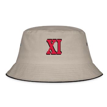11th Birthday - Bucket Hat - khaki/black - Front