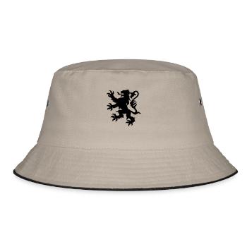 flemish lion scotland or flanders - Bucket Hat - khaki/black - Front
