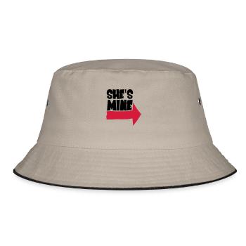 She's mine - Bucket Hat - khaki/black - Front