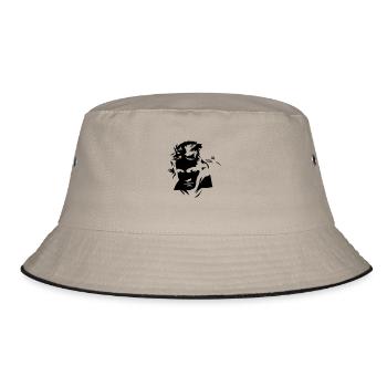 composer classical music face of beethoven - Bucket Hat - khaki/black - Front