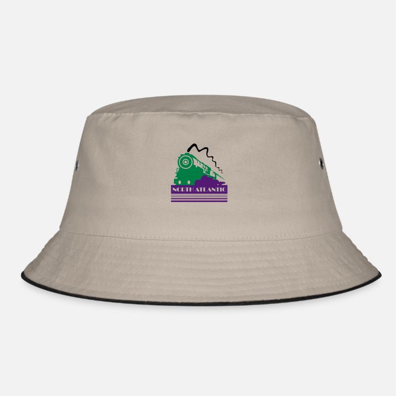 North Atlantic Art Deco Railway - Bucket Hat - khaki/black