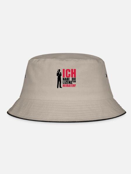 ich habe die - Bucket Hat - Khaki/Schwarz