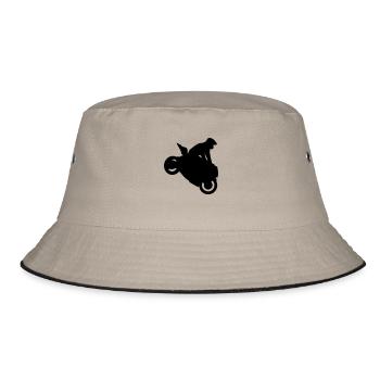 Smash stunts man motorcycle 1234 - Bucket Hat - khaki/black - Front