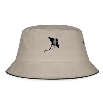 2 friends divers dive stingrays s - Bucket Hat - khaki/black - Front
