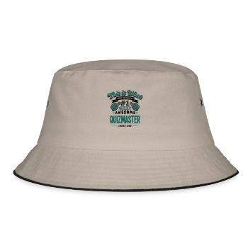 quizmaster world no1 most awesome copy - Bucket Hat - khaki/black - Front