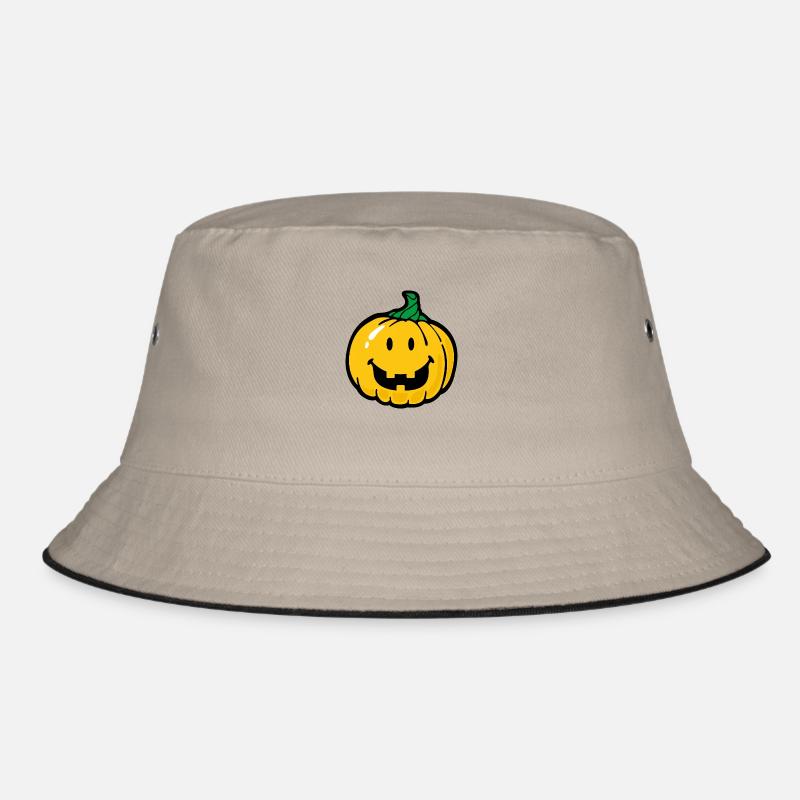 Smiley Halloween - Bucket Hat - Khaki/Schwarz