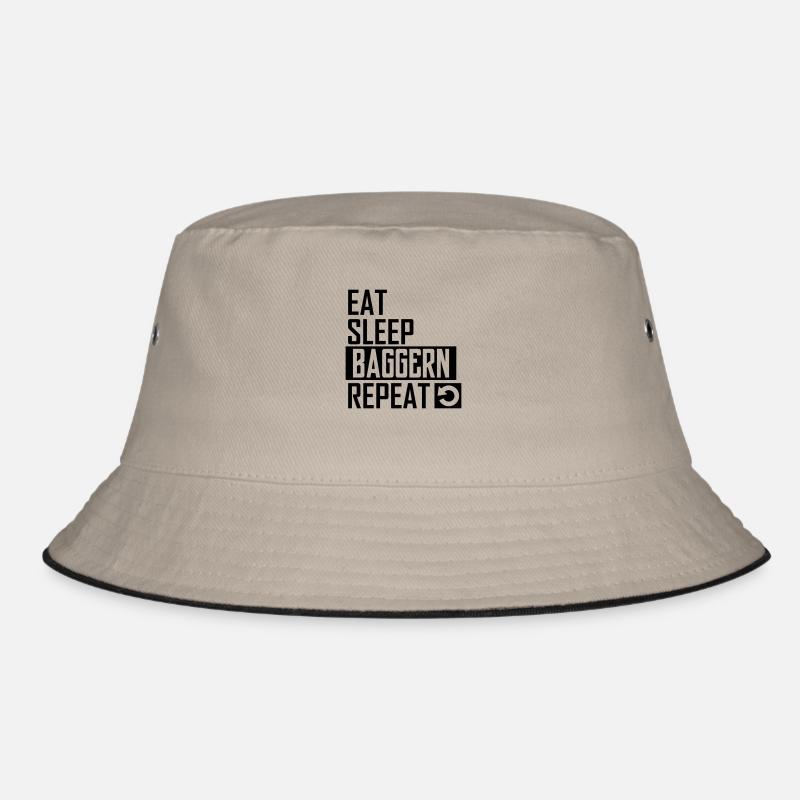 eat sleep baggern repeat Bucket Hat