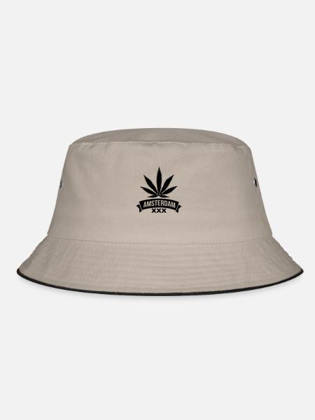 amsterdam - Bucket Hat - khaki/black - Front