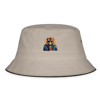 Graffiti style tiger | Tiger lovers - Bucket Hat - khaki/black - Front