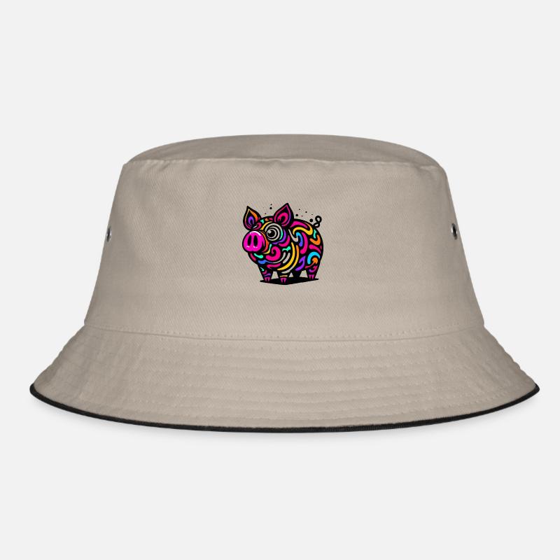 Psychedelic Pig Bucket Hat