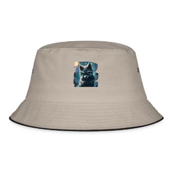 Monster 6 - Bucket Hat - Khaki/Schwarz - Vorne