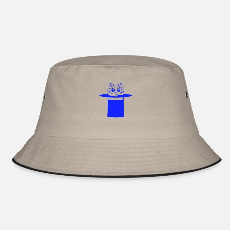 Magical Enchanted Top Hat Wizard Cat Bucket Hat