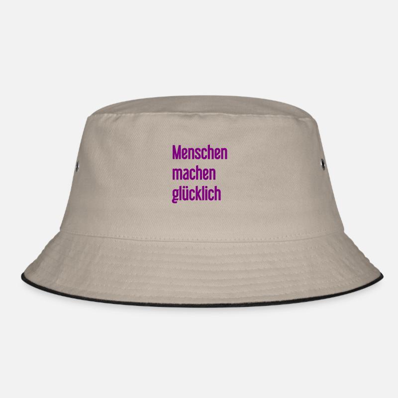 Menschen machen glücklich – Positives Statement Bucket Hat