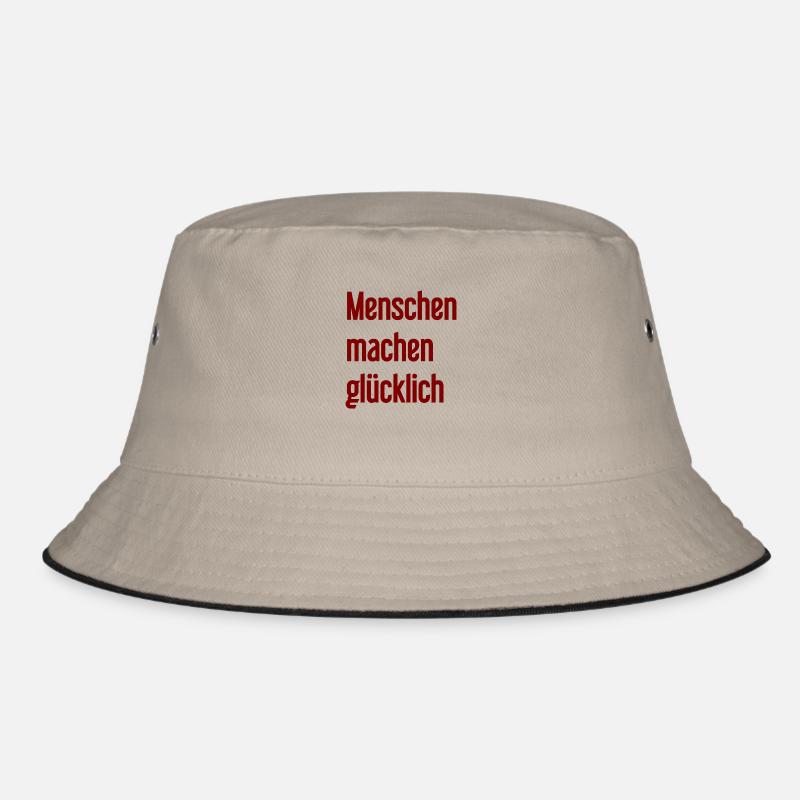 Menschen machen glücklich – Positives Statement Bucket Hat